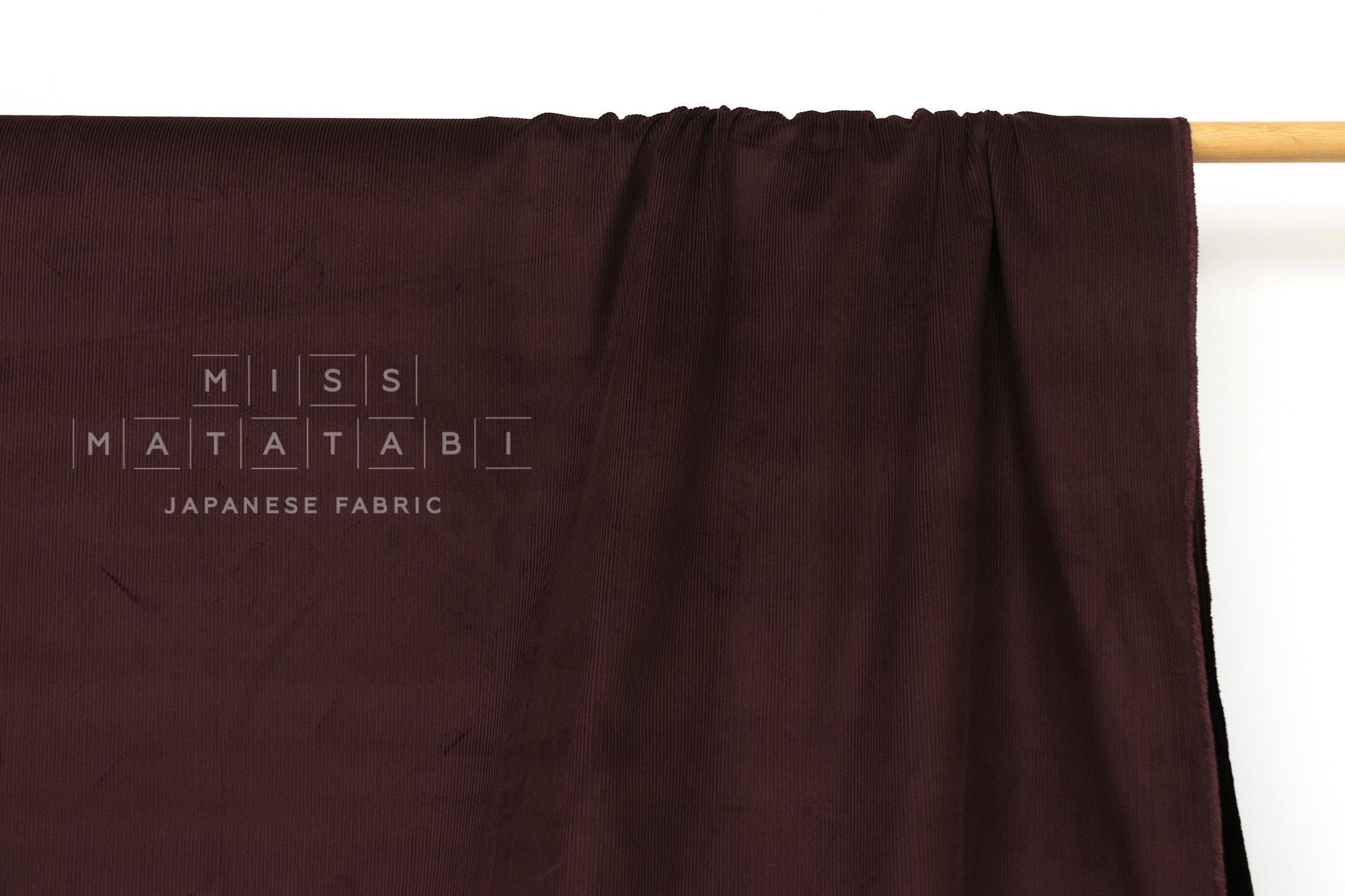 DEADSTOCK Japanese Fabric Corduroy - wine - 50cm