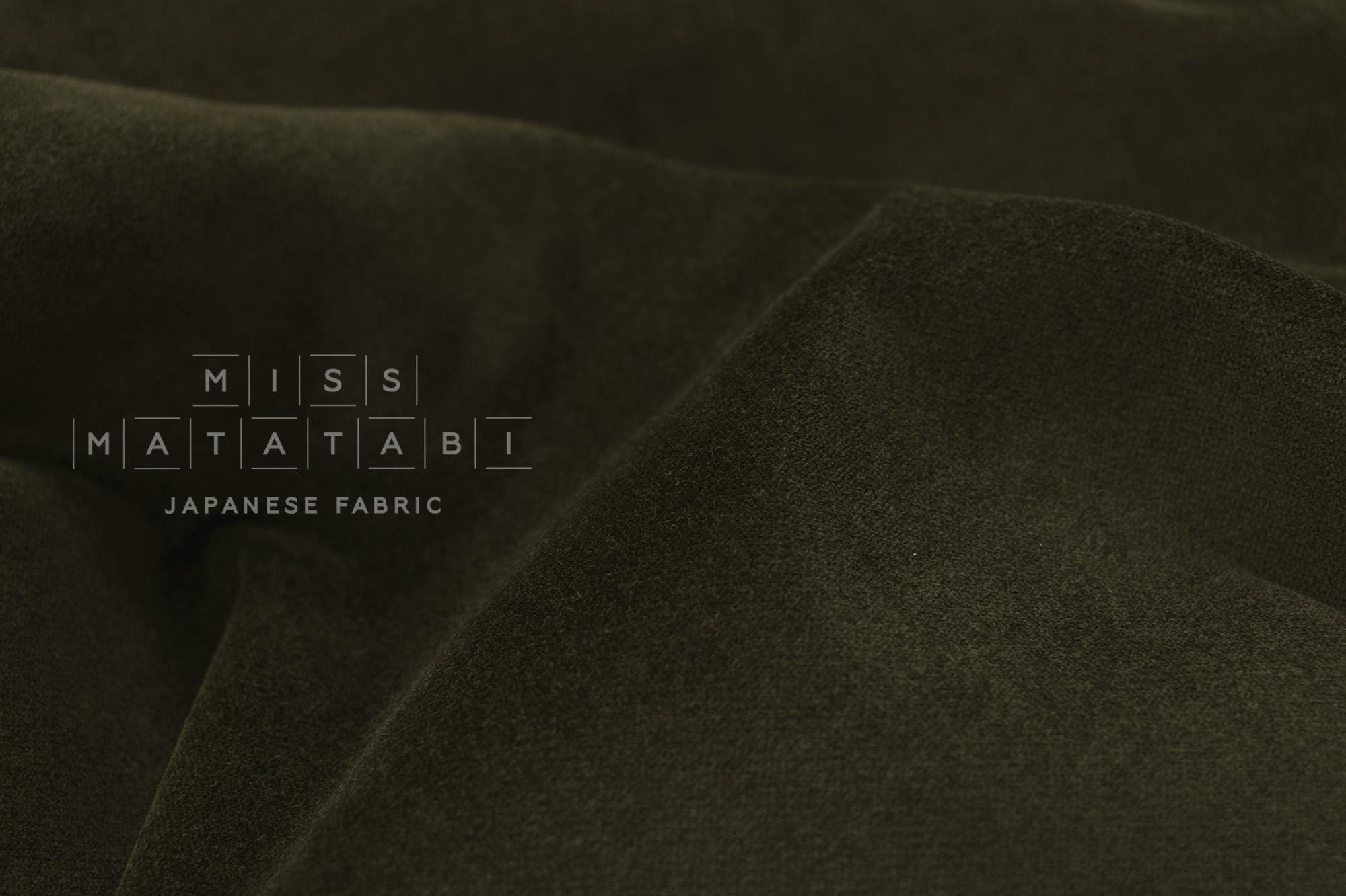 DEADSTOCK Japanese Fabric Velveteen - forest green - 50cm