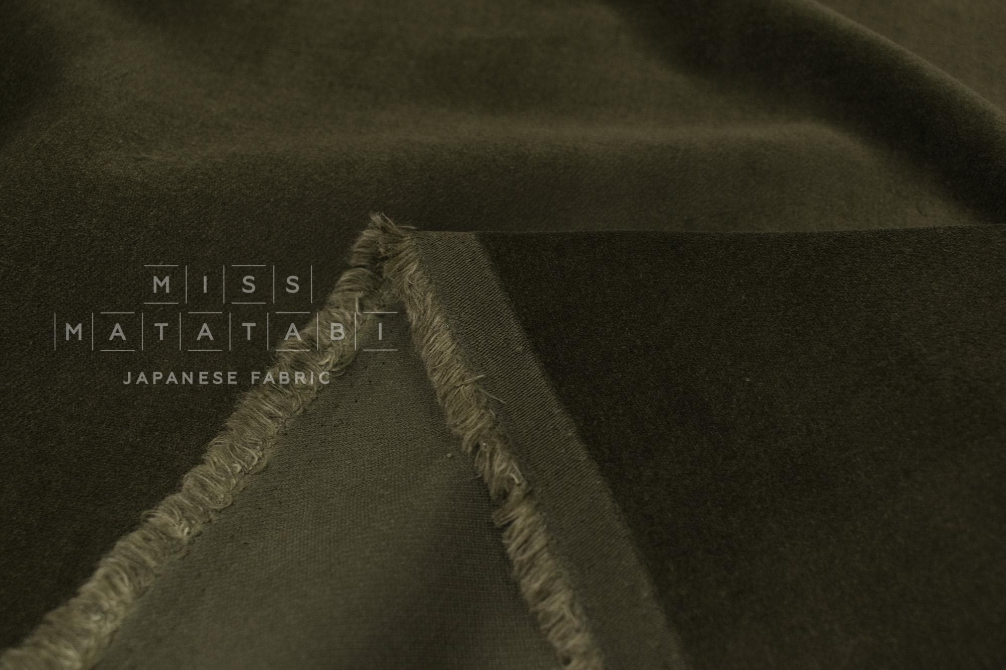 DEADSTOCK Japanese Fabric Velveteen - forest green - 50cm