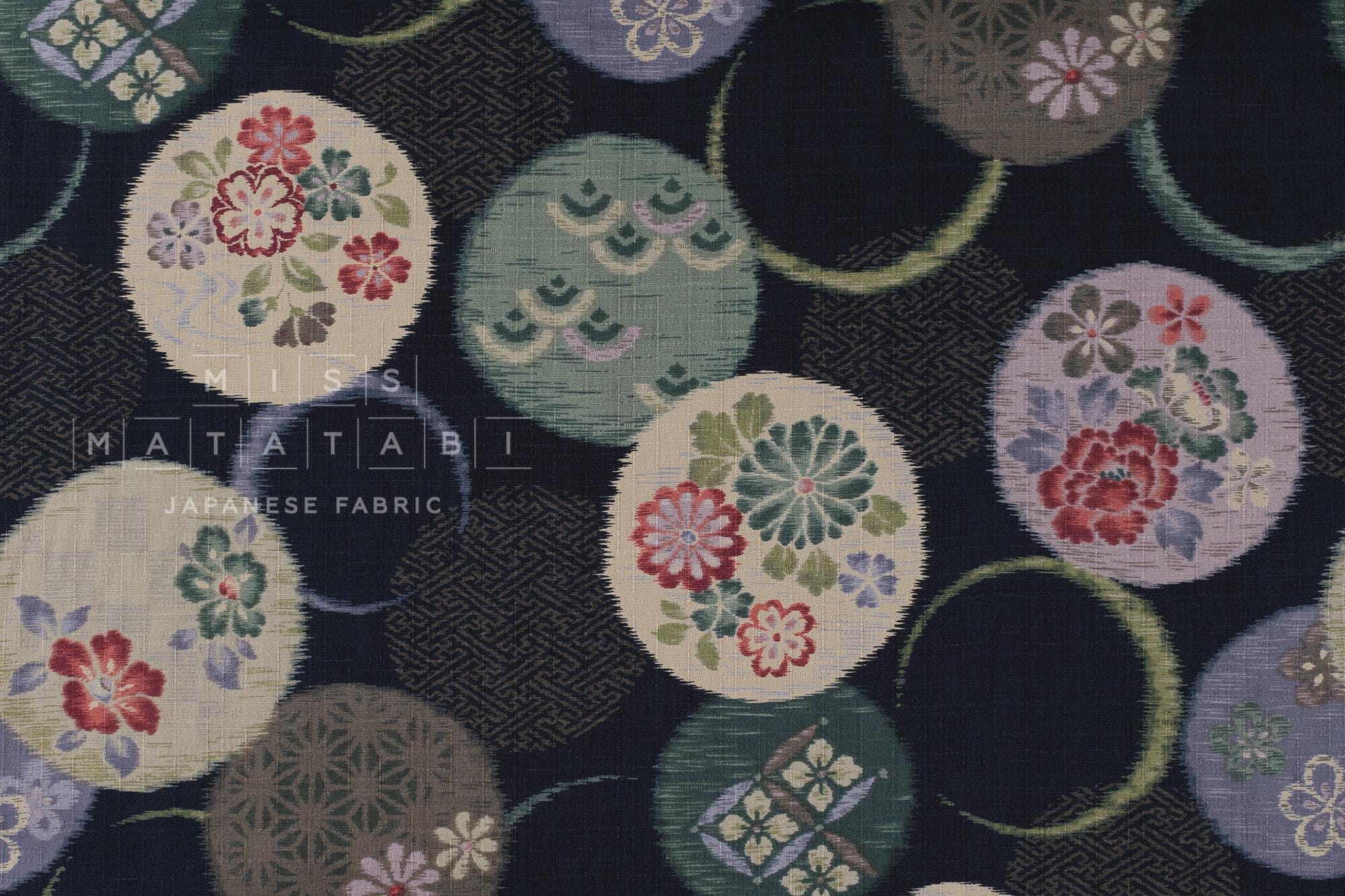 Japanese Fabric Moonlight - C navy - 50cm