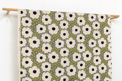 Japanese Fabric Pop Floral - grey - 50cm