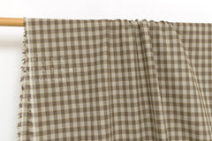 DEADSTOCK Japanese Fabric Yarn Dyed Check - brown - 50cm