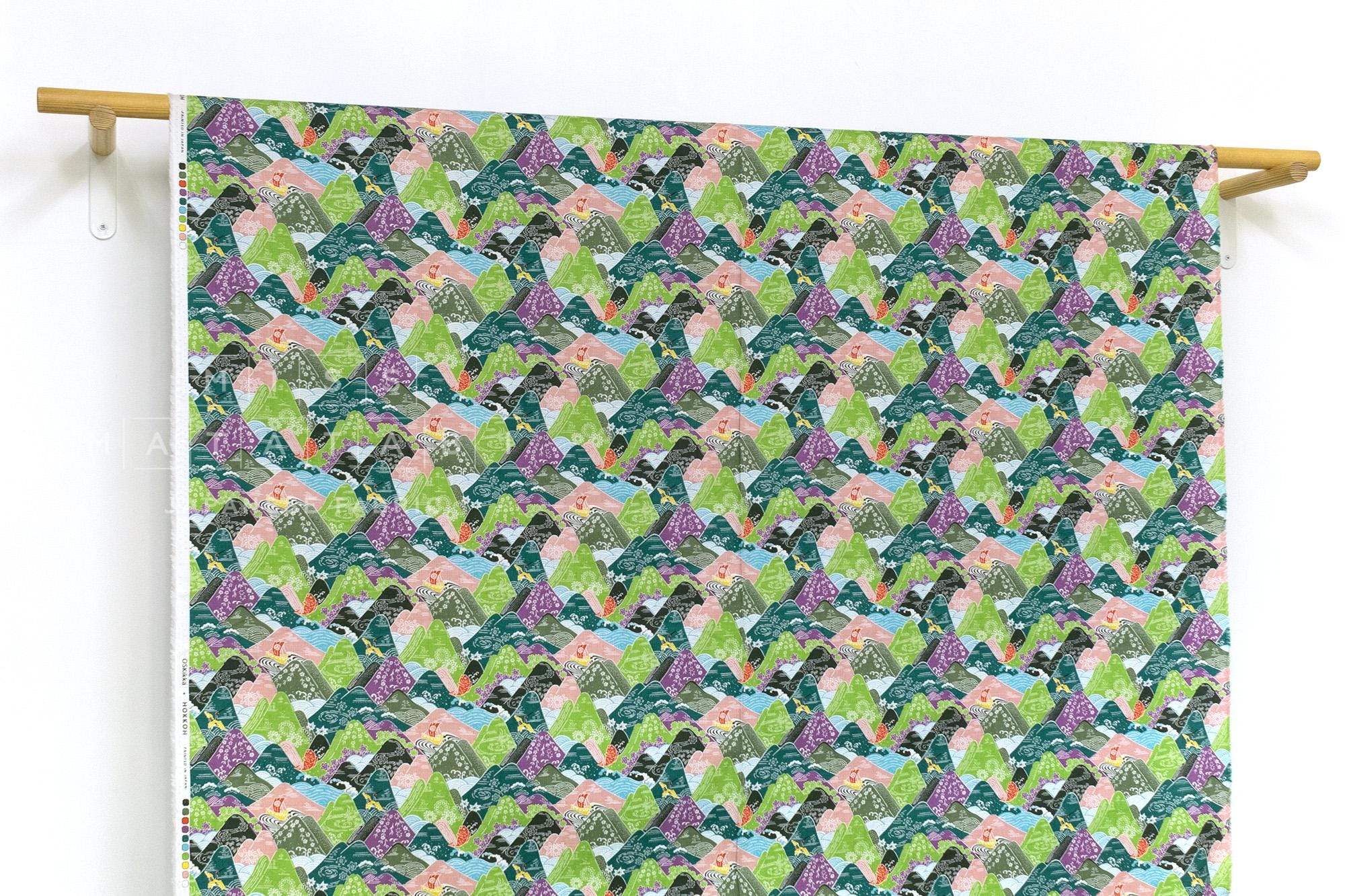 Japanese Fabric Misty Mountains - B - 50cm