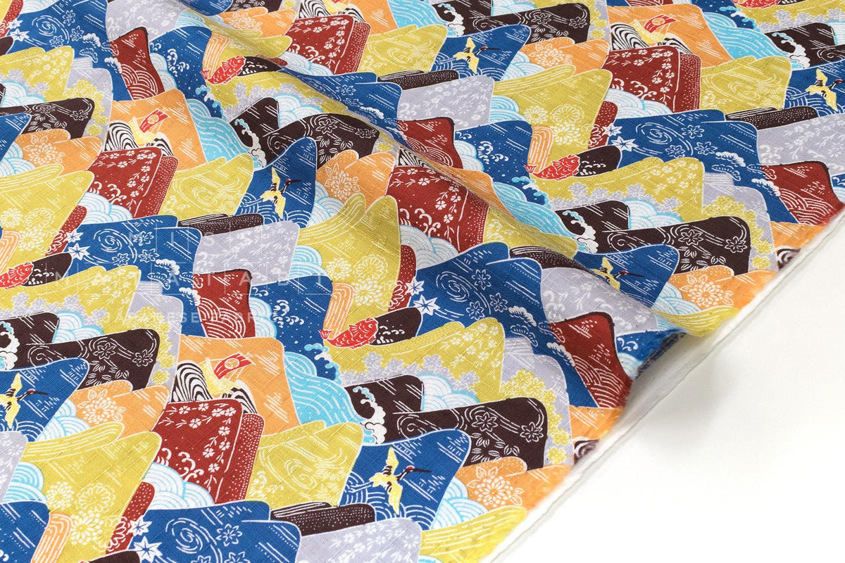 Japanese Fabric Misty Mountains - C - 50cm