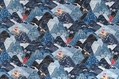 Japanese Fabric Misty Mountains - D - 50cm