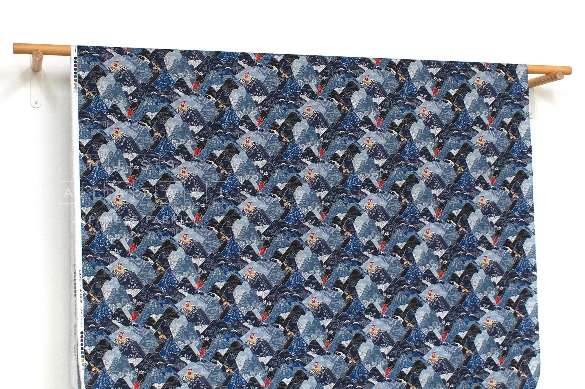 Japanese Fabric Misty Mountains - D - 50cm