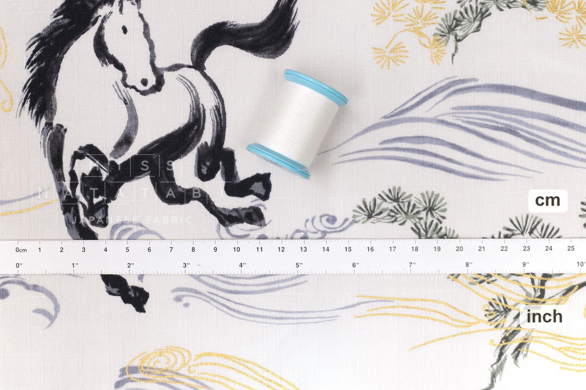 Japanese Fabric Year of the Horse - A - 50cm