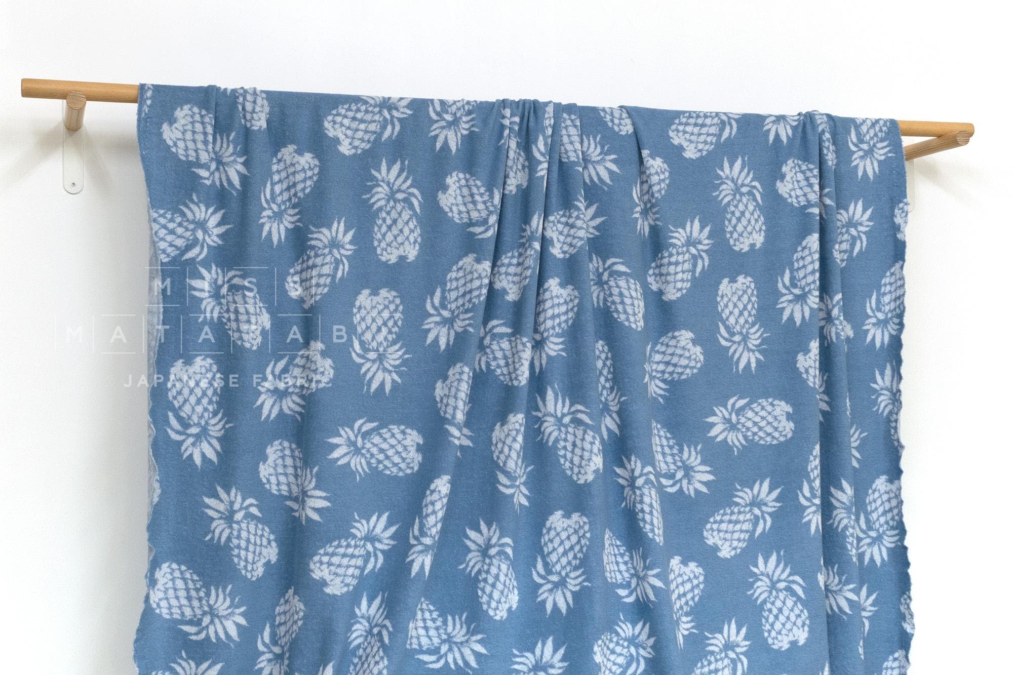 Japanese Fabric Jacquard Pile Terrycloth - blue - 50cm
