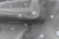 Japanese Fabric Metallic Dots Voile - grey, silver - 50cm