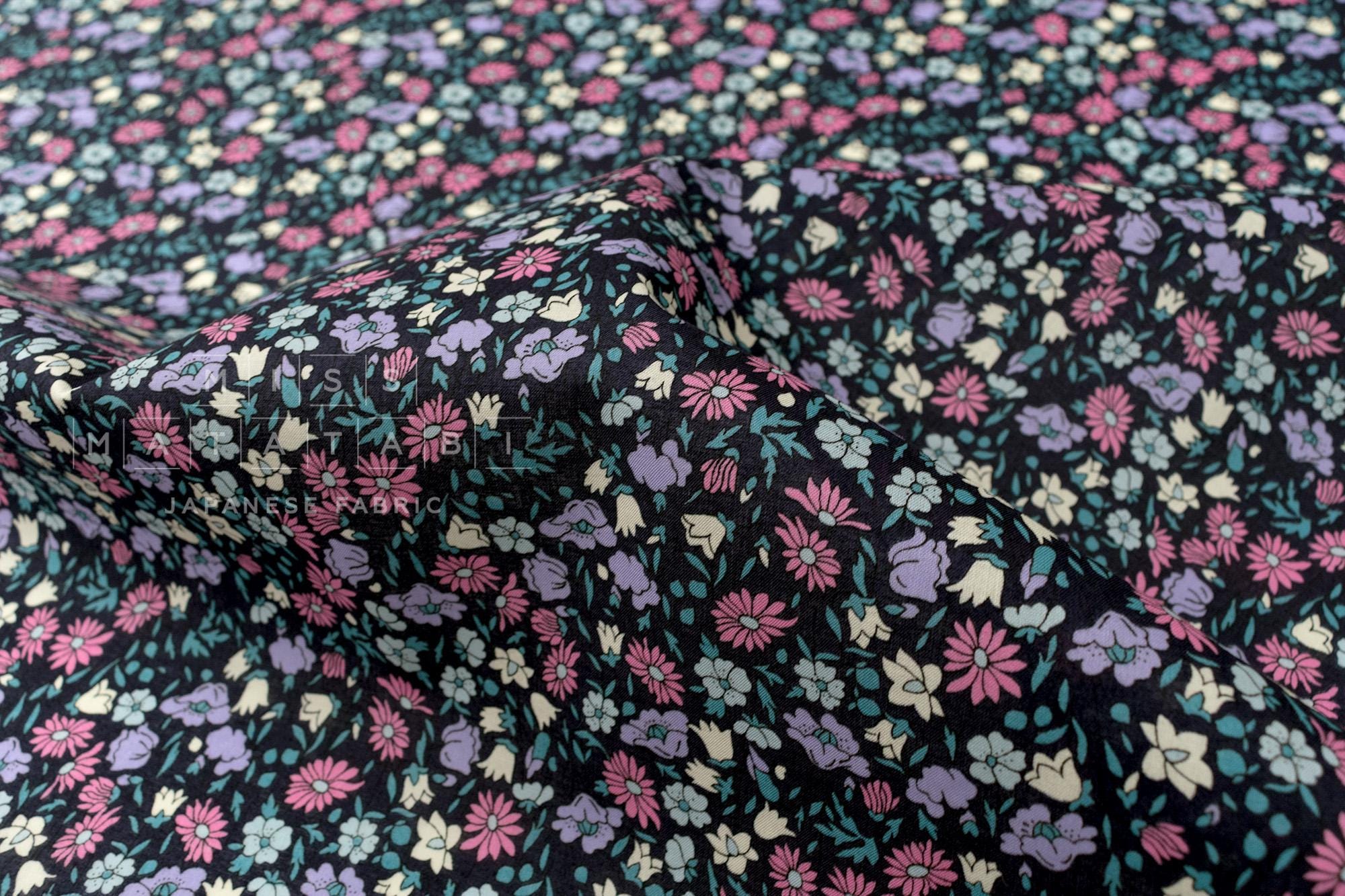 DEADSTOCK Japanese Fabric Faith - D black - 50cm