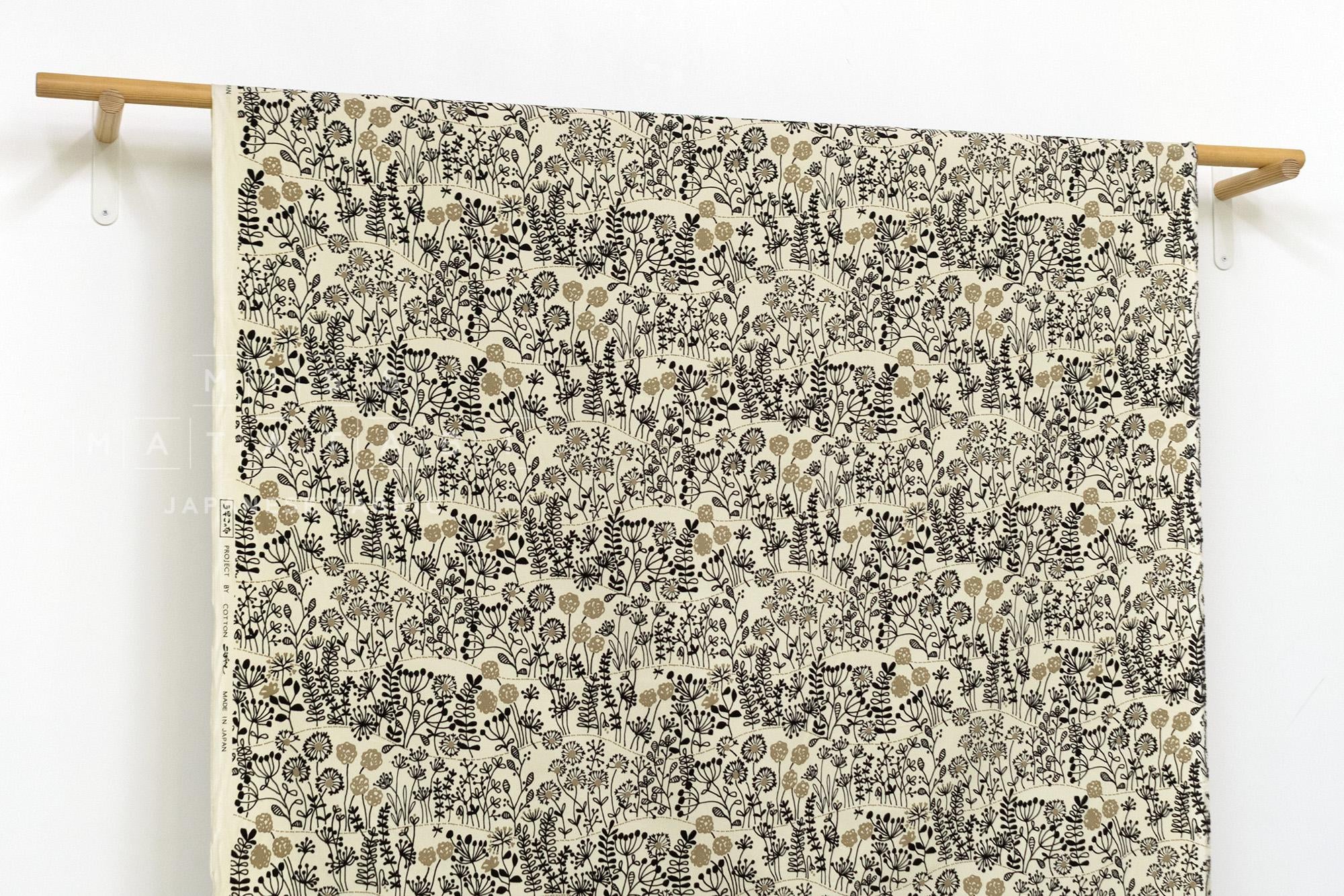 Japanese Fabric Corduroy Zasso Hana - A - 50cm