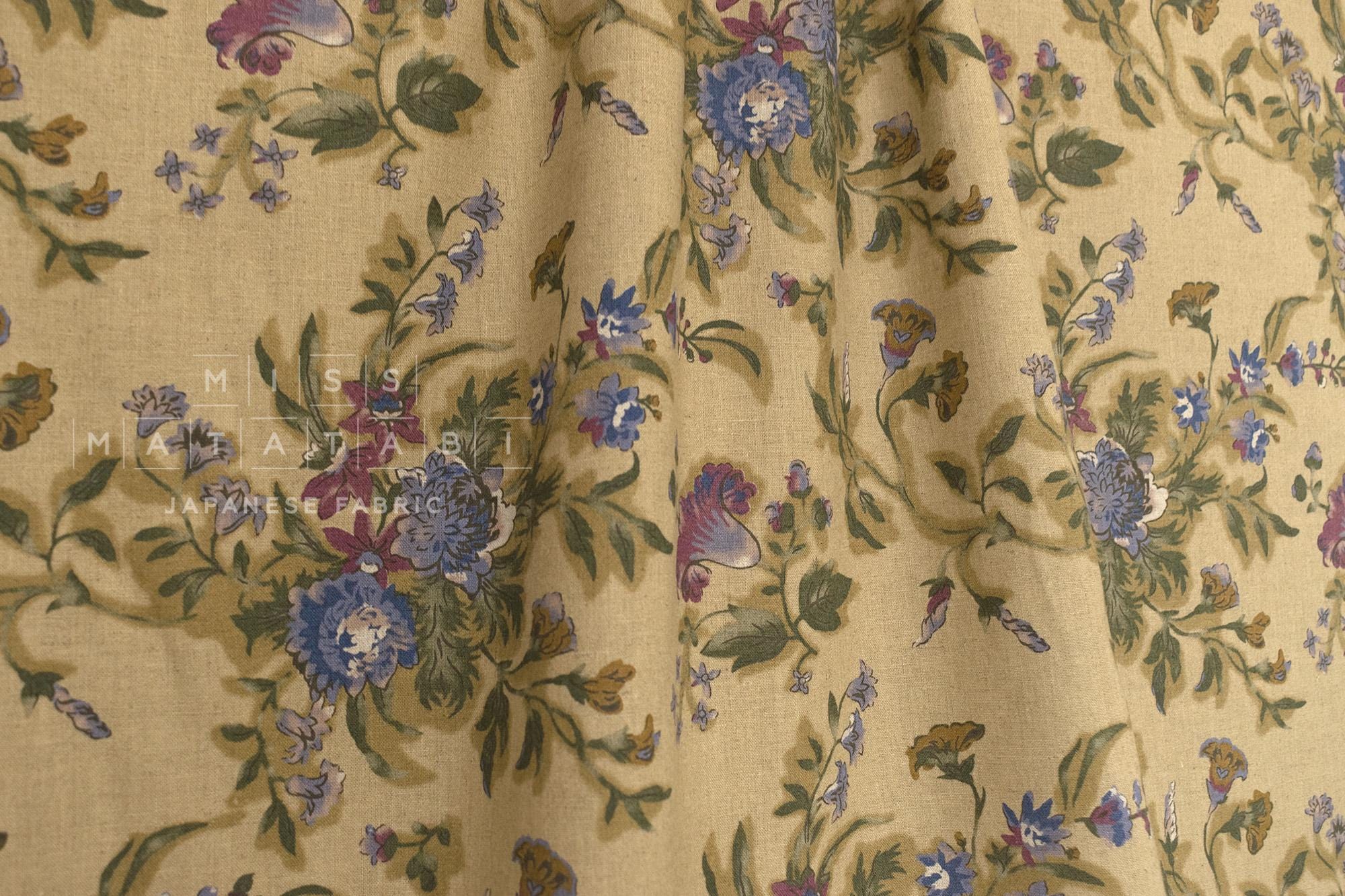 Japanese Fabric Estelle Linen Blend - charcoal - 50cm