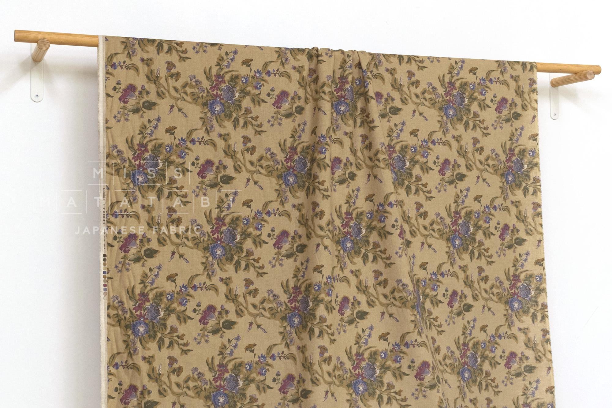 Japanese Fabric Estelle Linen Blend - charcoal - 50cm