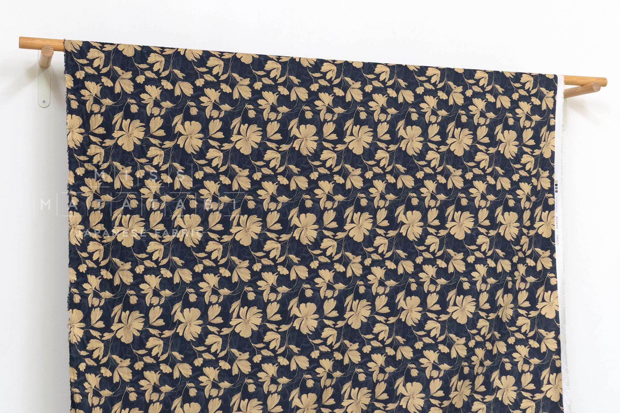 DEADSTOCK Japanese Fabric Windy Floral - blue - 50cm