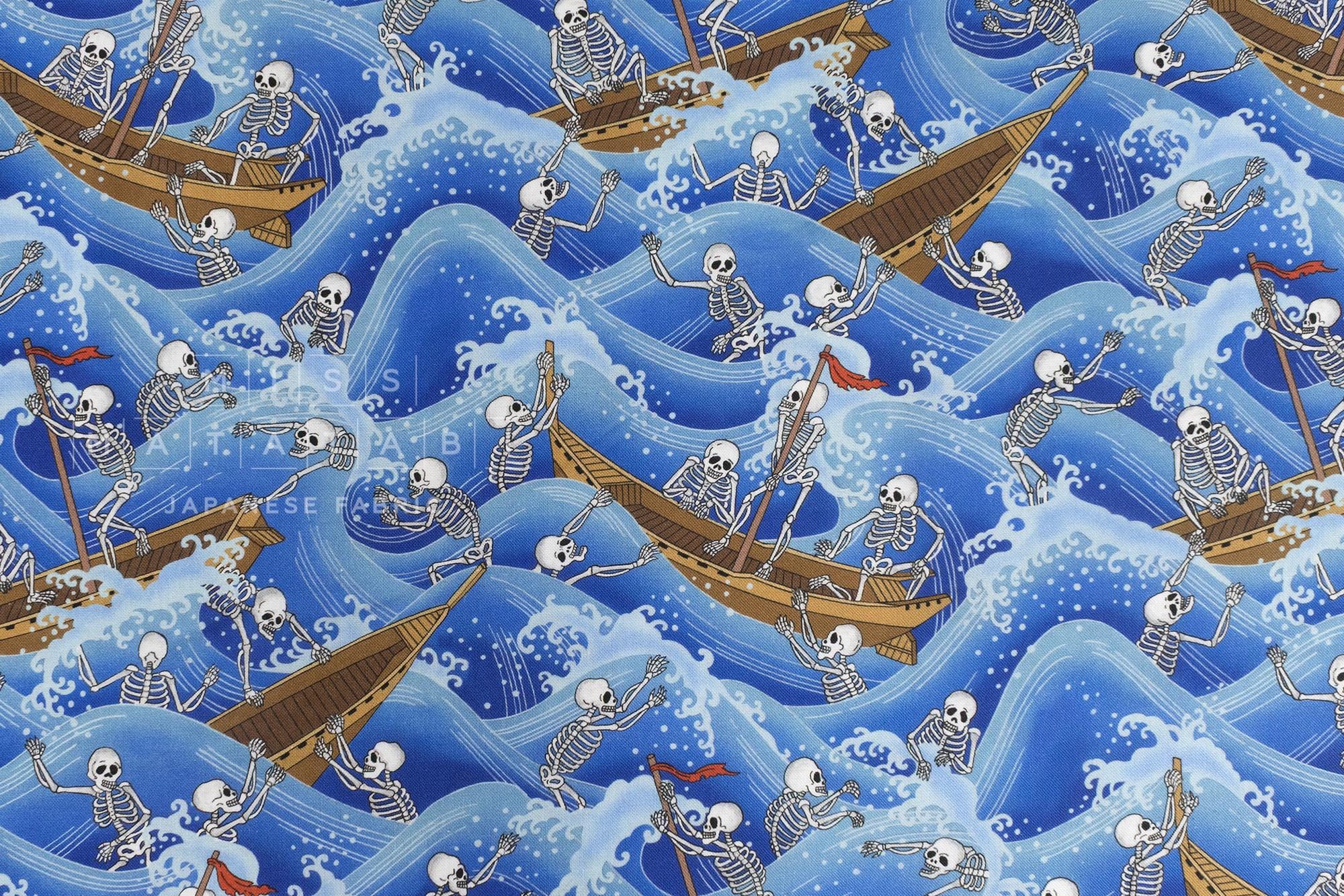 Japanese Fabric Skeletons at Sea - 50cm