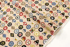 Japanese Fabric Bushi Cats - A - 50cm