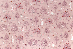 Japanese Fabric Not Scary Bear Forest - pink - 50cm