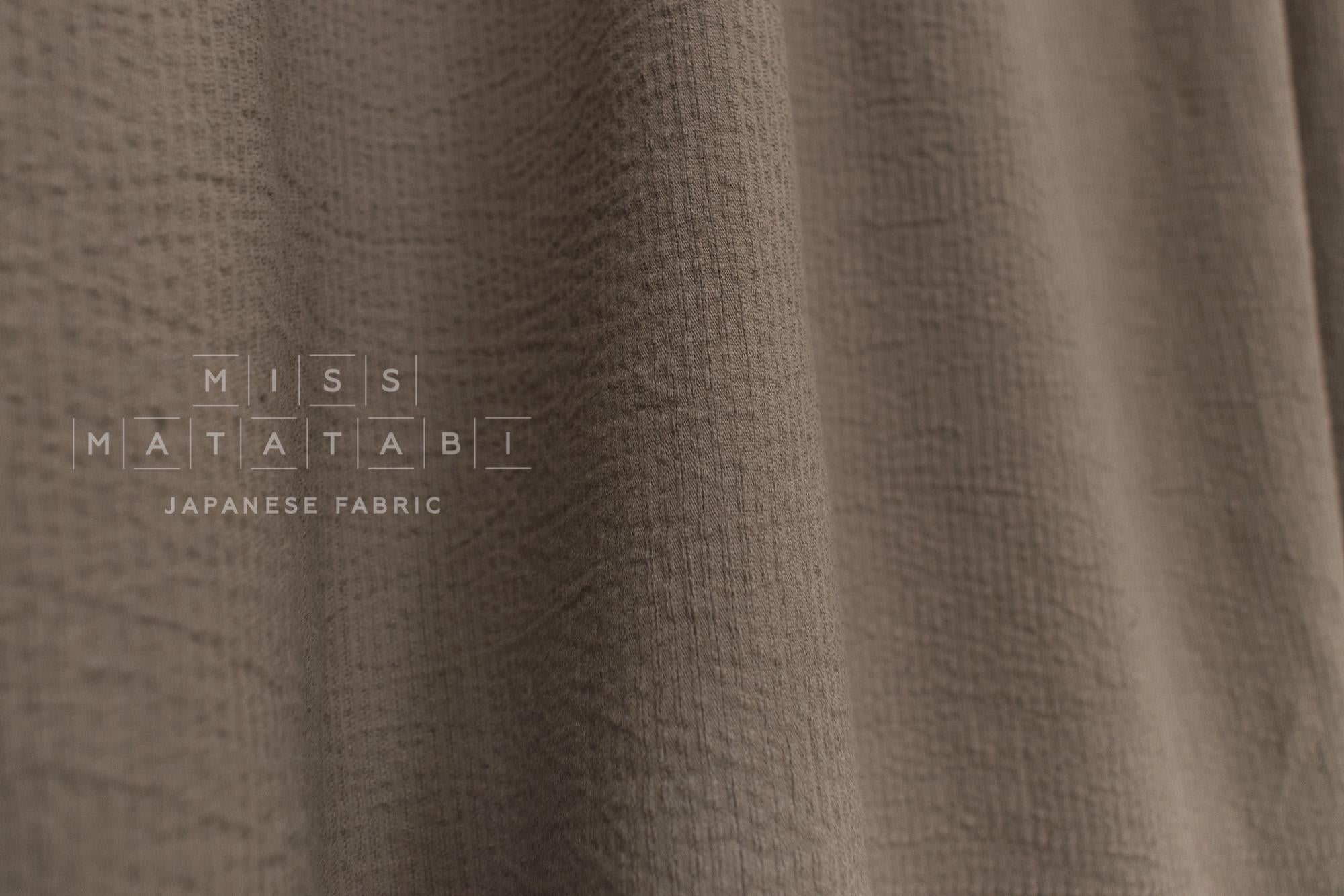 DEADSTOCK Japanese Fabric Shokunin Collection Azumadaki 101 - taupe - 50cm