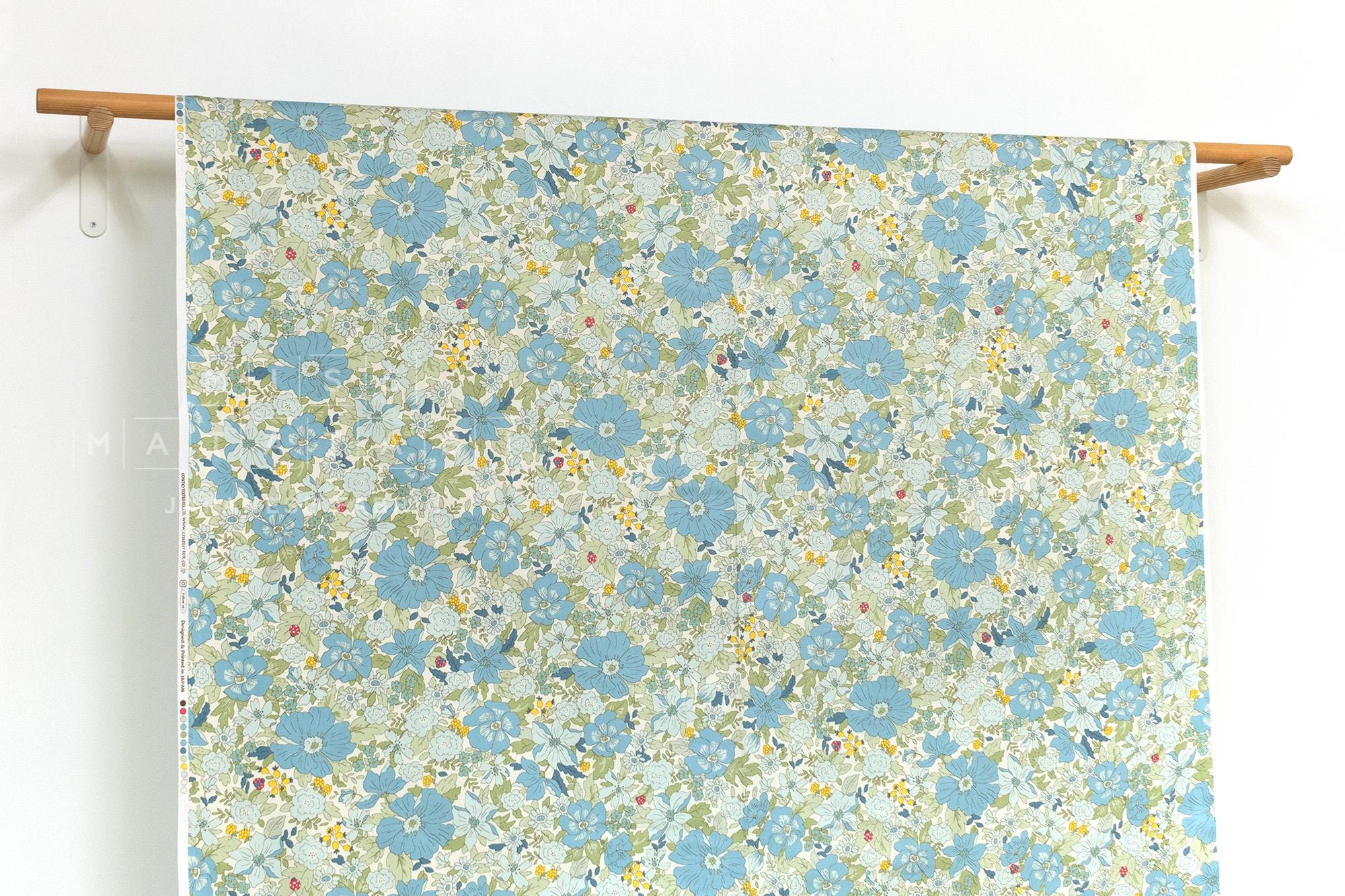 Japanese Fabric All the Flowers - blue - 50cm