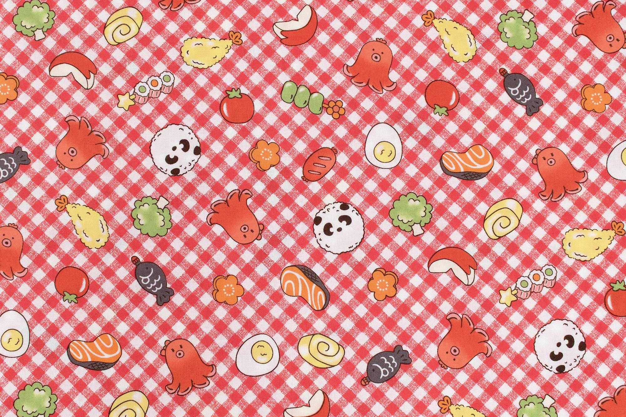 Japanese Fabric Obento - red - 50cm