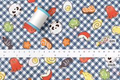 Japanese Fabric Obento - navy blue - 50cm