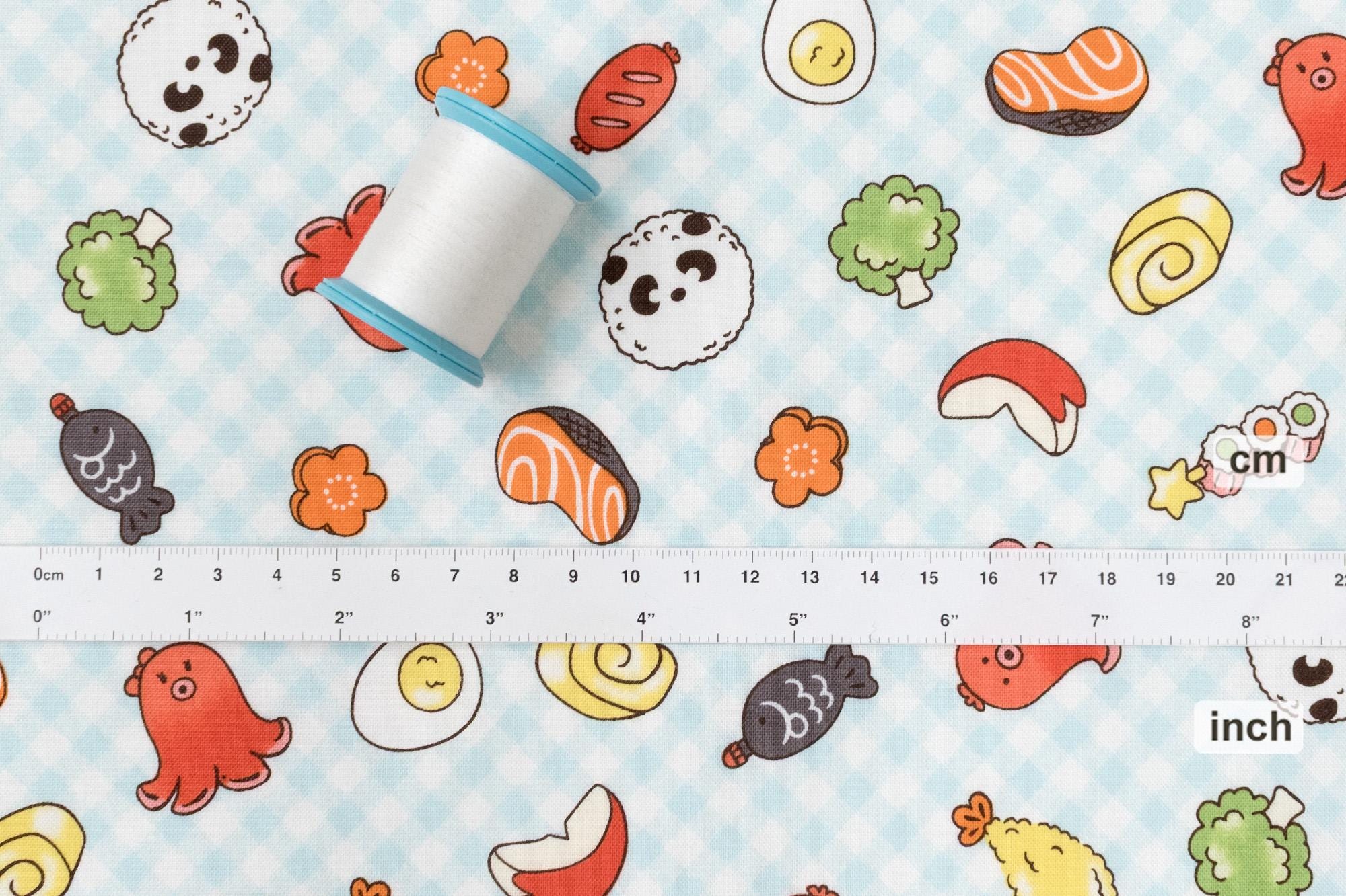 Japanese Fabric Obento - light blue - 50cm