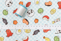 Japanese Fabric Obento - light blue - 50cm