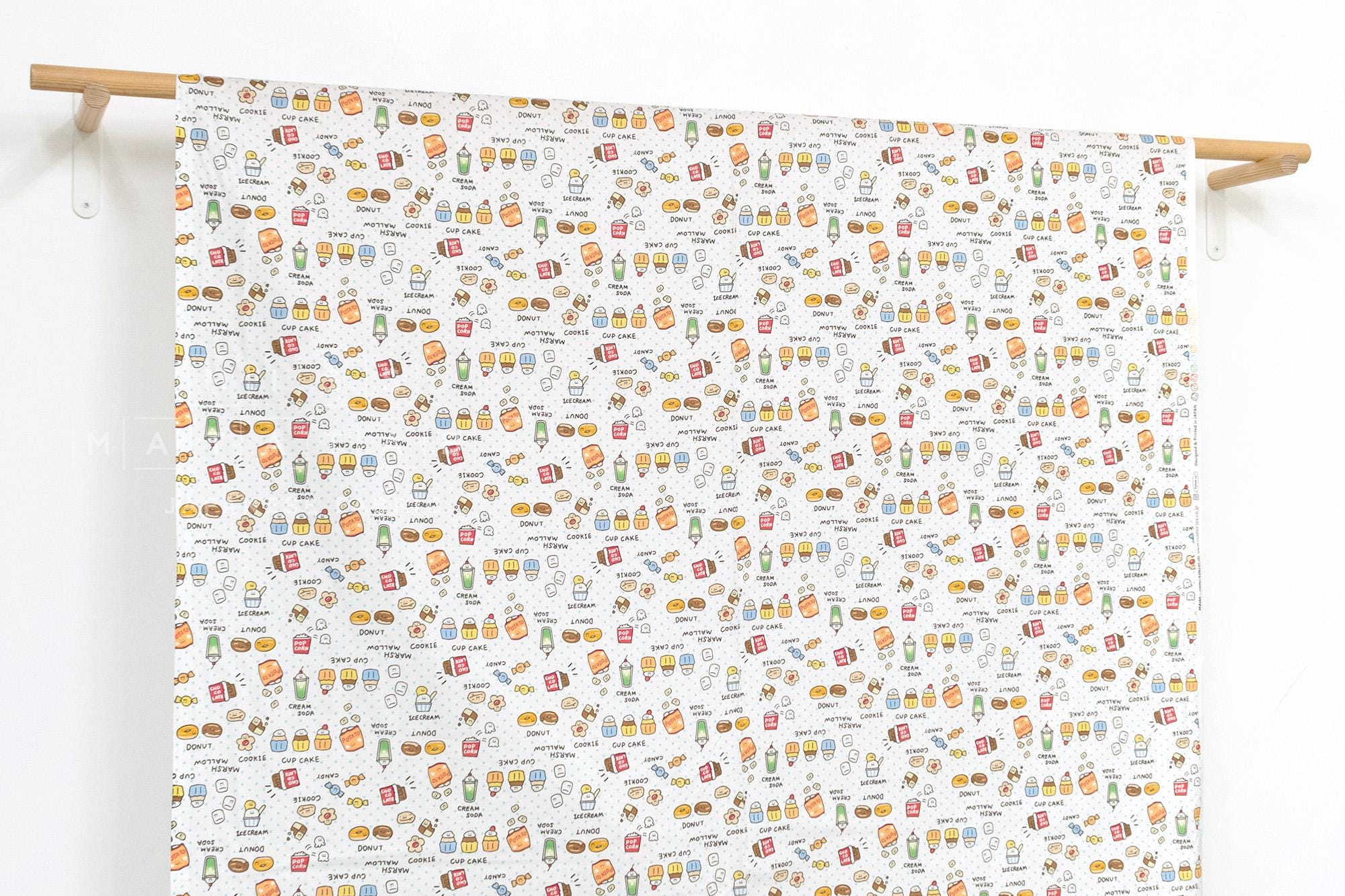 Japanese Fabric Kawaii Snack Time - A - 50cm