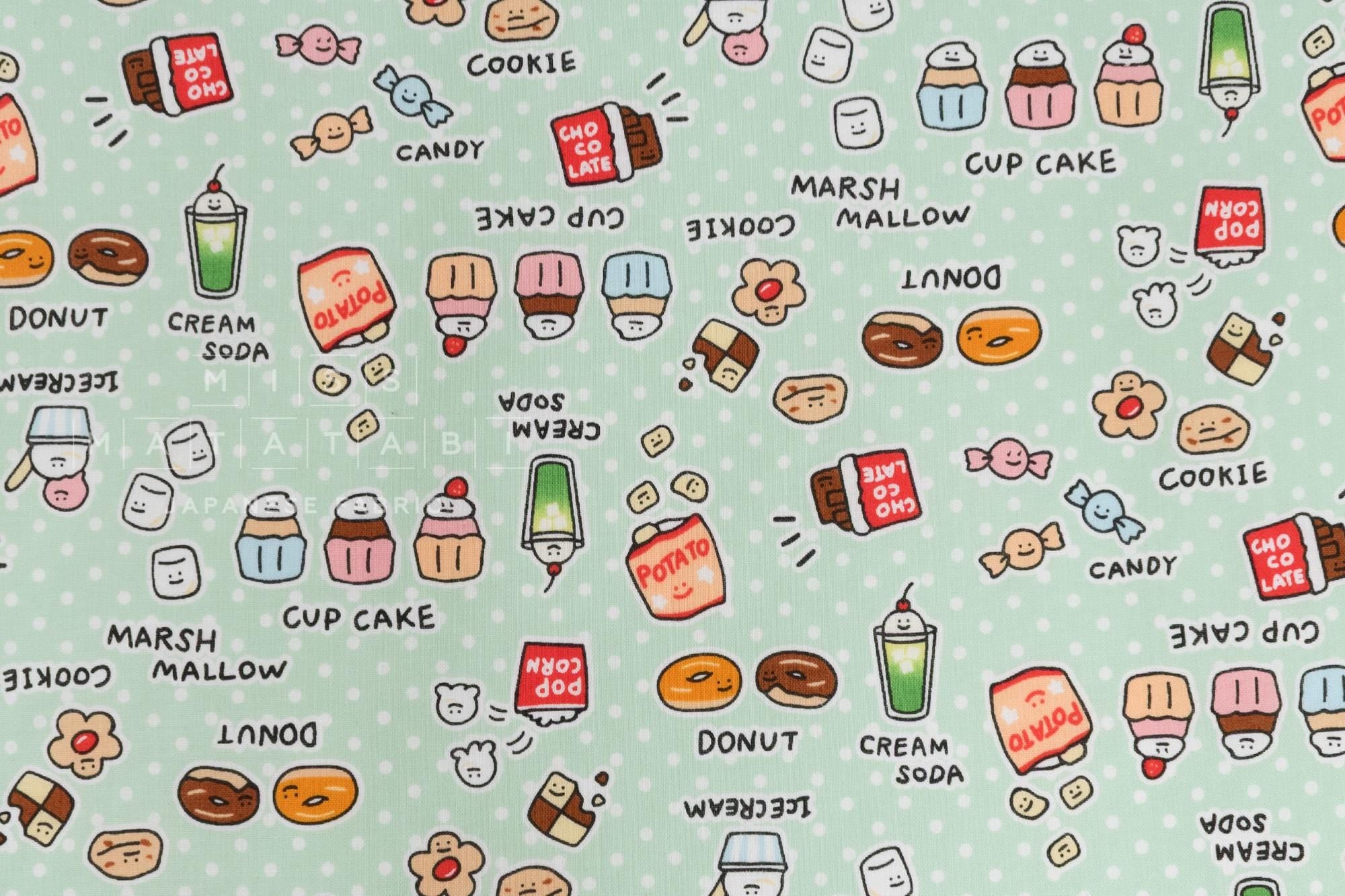 Japanese Fabric Kawaii Snack Time - E - 50cm