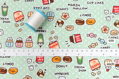 Japanese Fabric Kawaii Snack Time - E - 50cm
