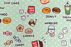 Japanese Fabric Kawaii Snack Time - E - 50cm