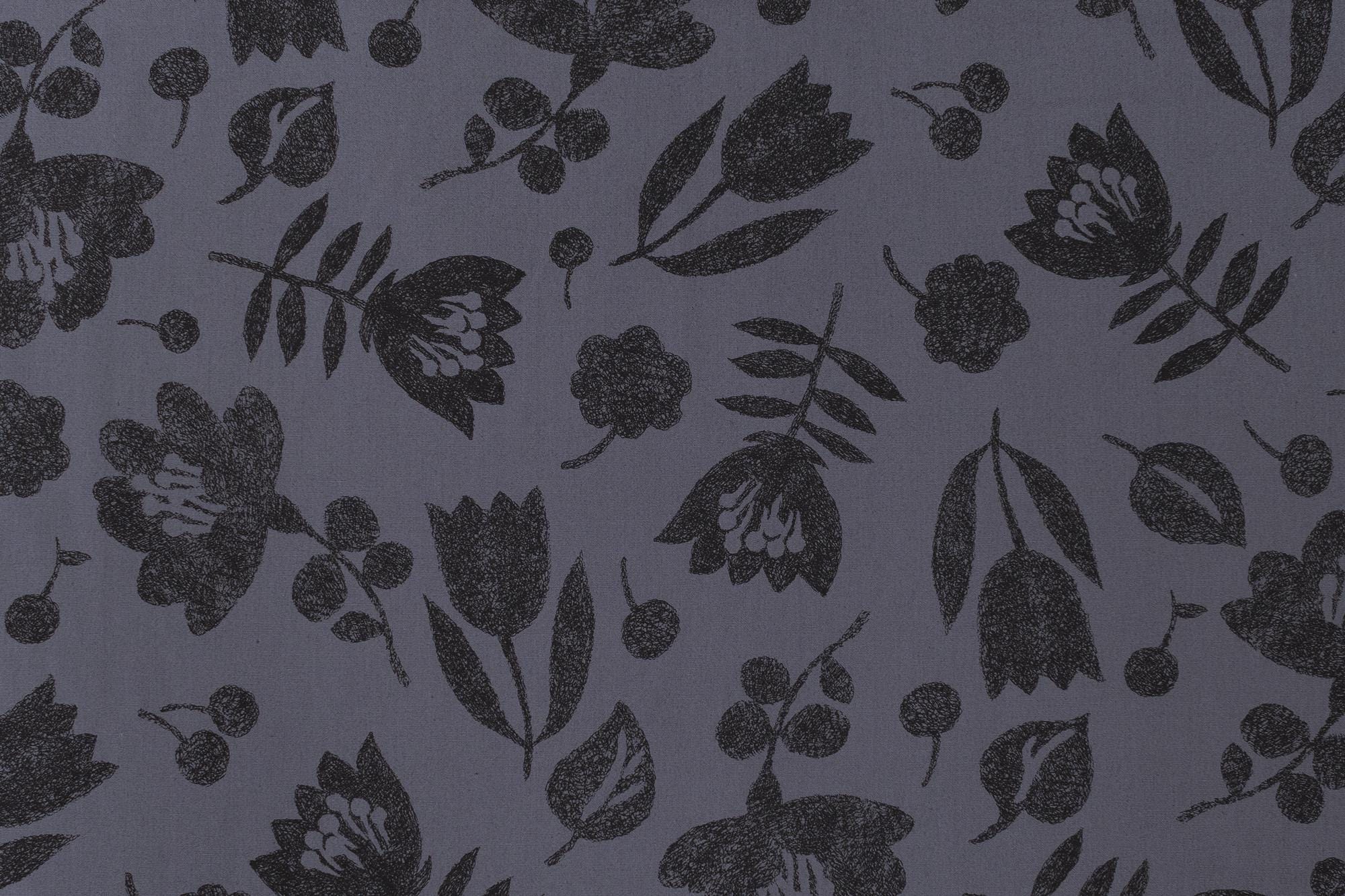 Japanese Fabric Lynette - charcoal - 50cm