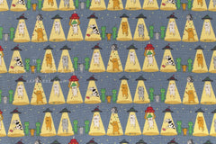 Japanese Fabric Alien Abduction Disco Cats - B - 50cm