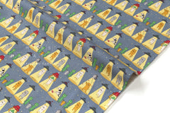 Japanese Fabric Alien Abduction Disco Cats - B - 50cm