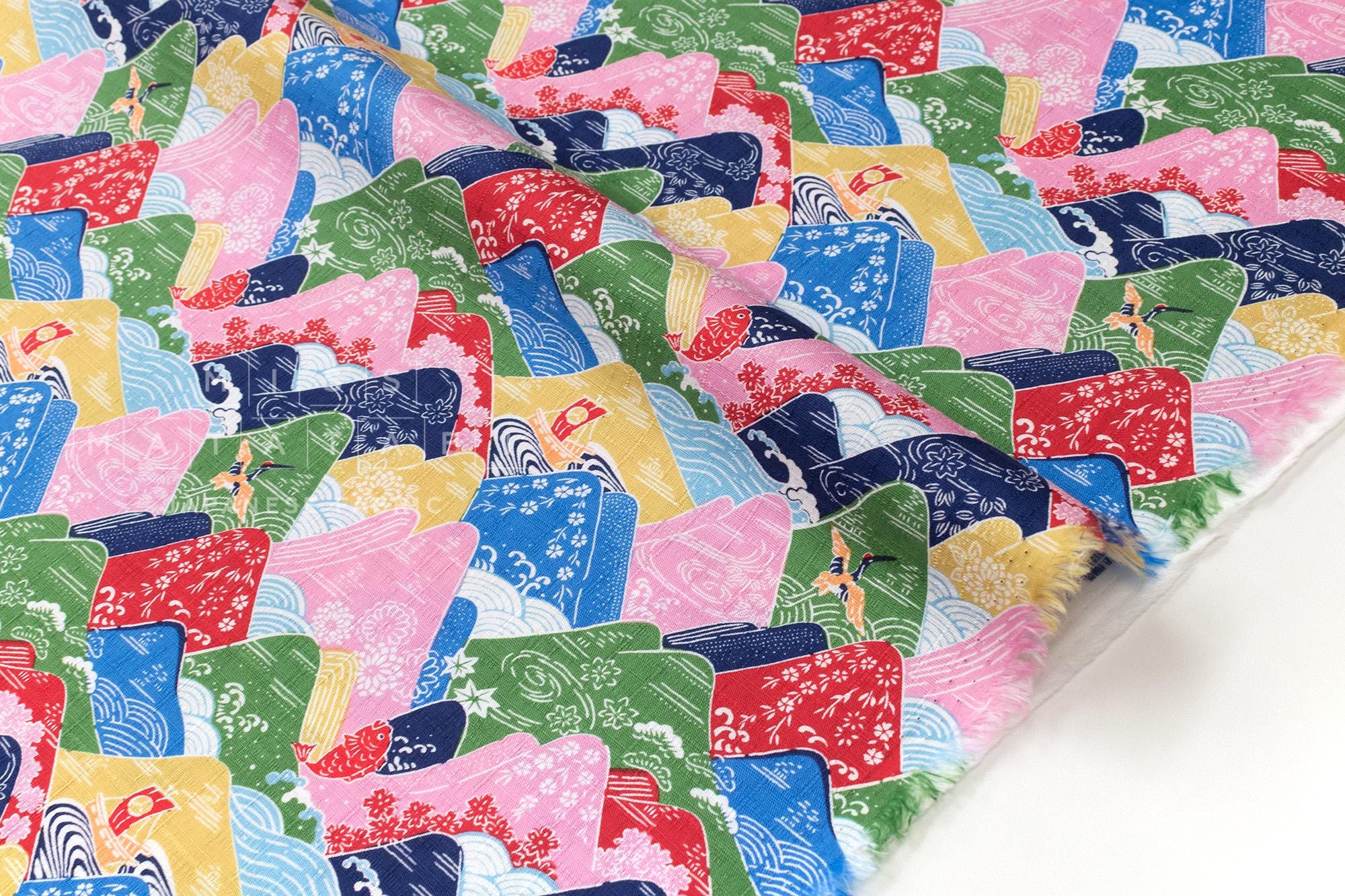Japanese Fabric Misty Mountains - A - 50cm