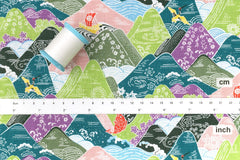 Japanese Fabric Misty Mountains - B - 50cm