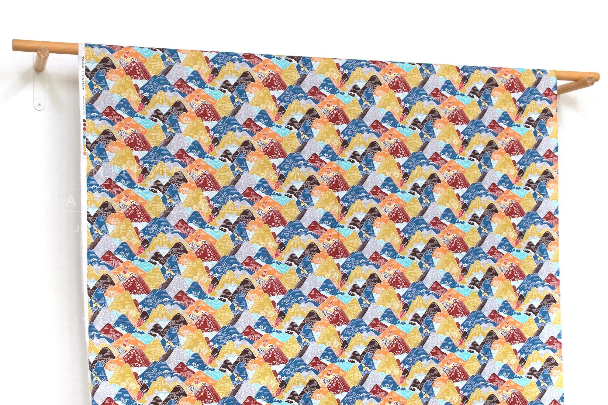 Japanese Fabric Misty Mountains - C - 50cm