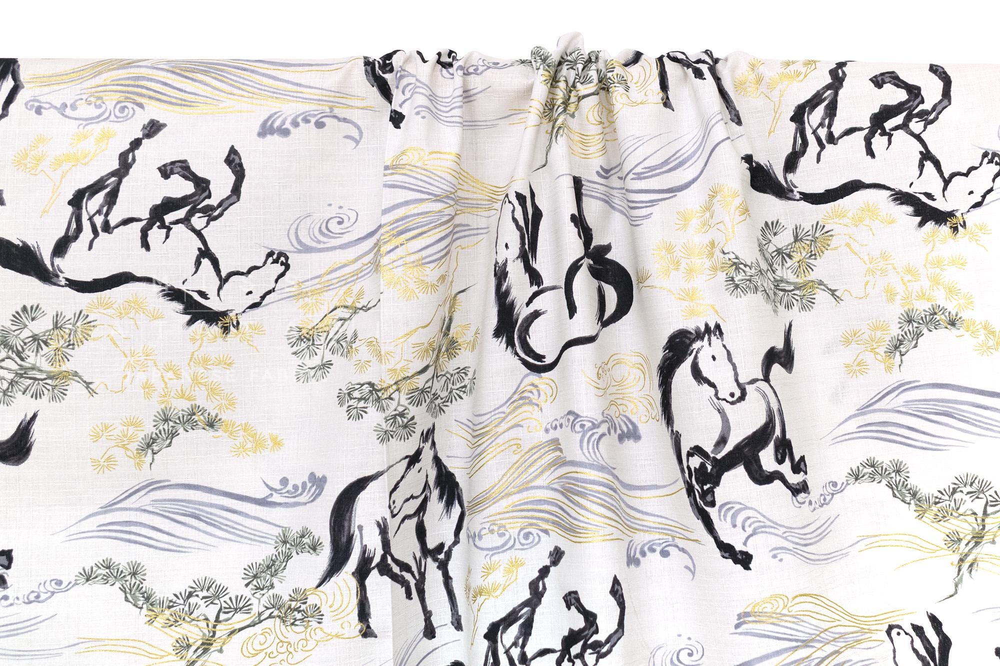 Japanese Fabric Year of the Horse - A - 50cm