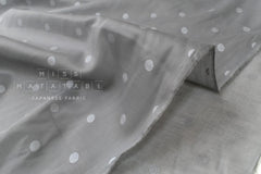 Japanese Fabric Metallic Dots Voile - grey, silver - 50cm