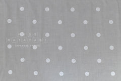 Japanese Fabric Metallic Dots Voile - grey, silver - 50cm