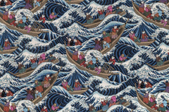 Japanese Fabric Wild Sea Cat Journey - 1 - 50cm