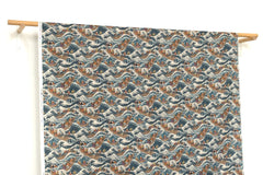 Japanese Fabric Wild Sea Cat Journey - 2 - 50cm