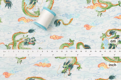 Japanese Fabric Ryu Dragon - 50cm