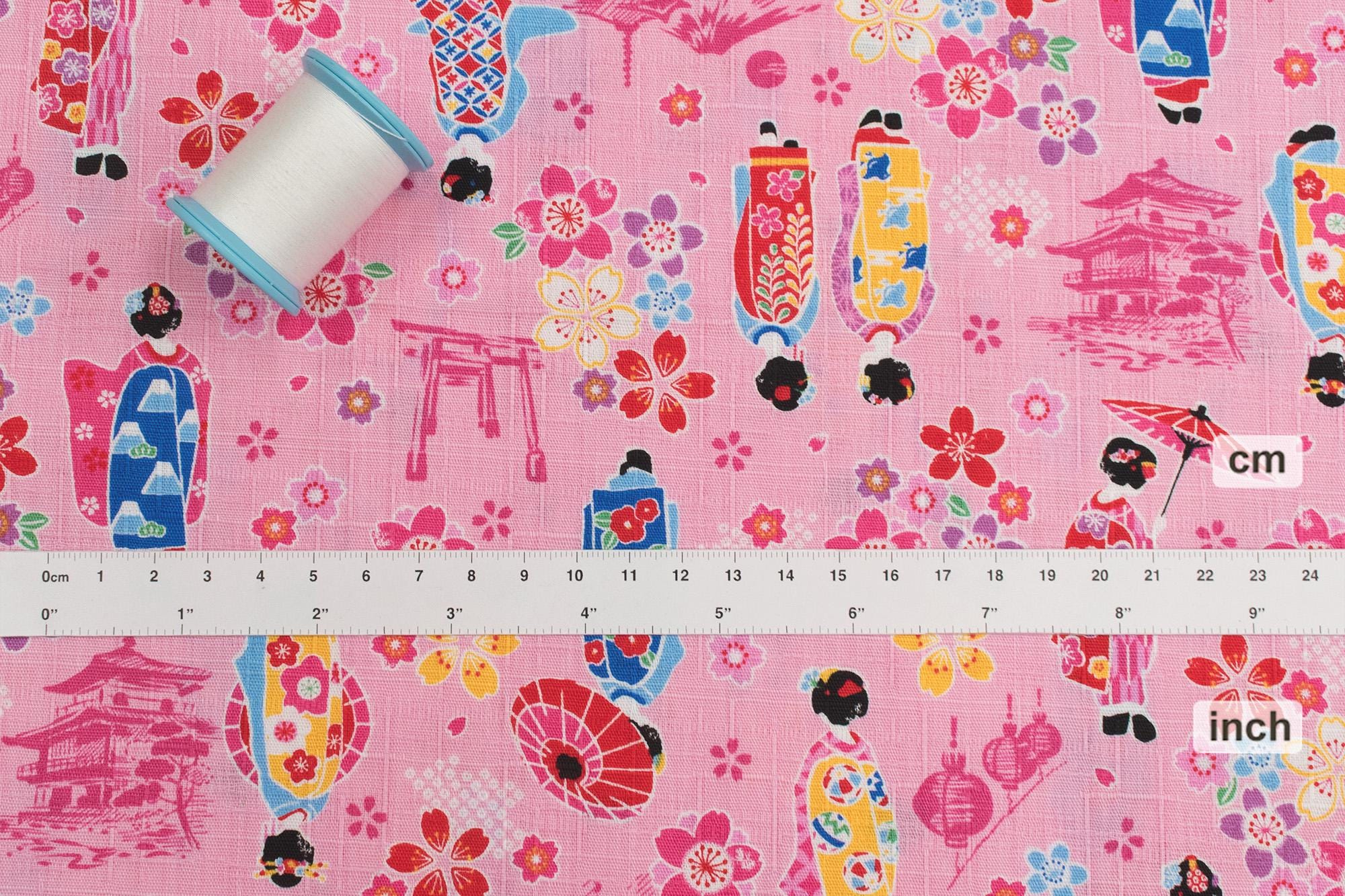 Japanese Fabric Little Maiko Dobby - B - 50cm