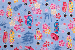 Japanese Fabric Little Maiko Dobby - C - 50cm