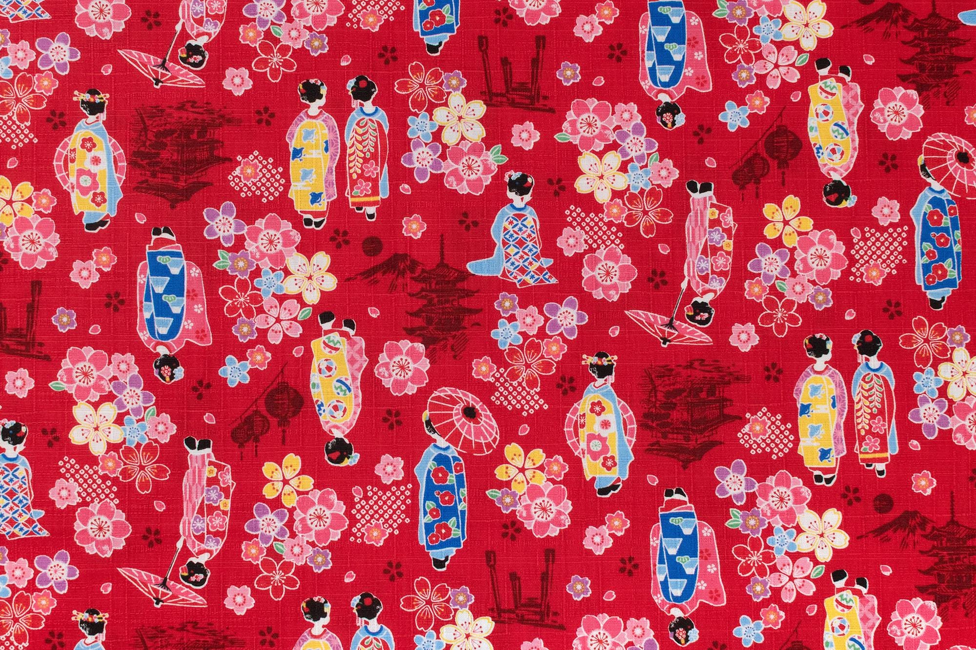 Japanese Fabric Little Maiko Dobby - D - 50cm