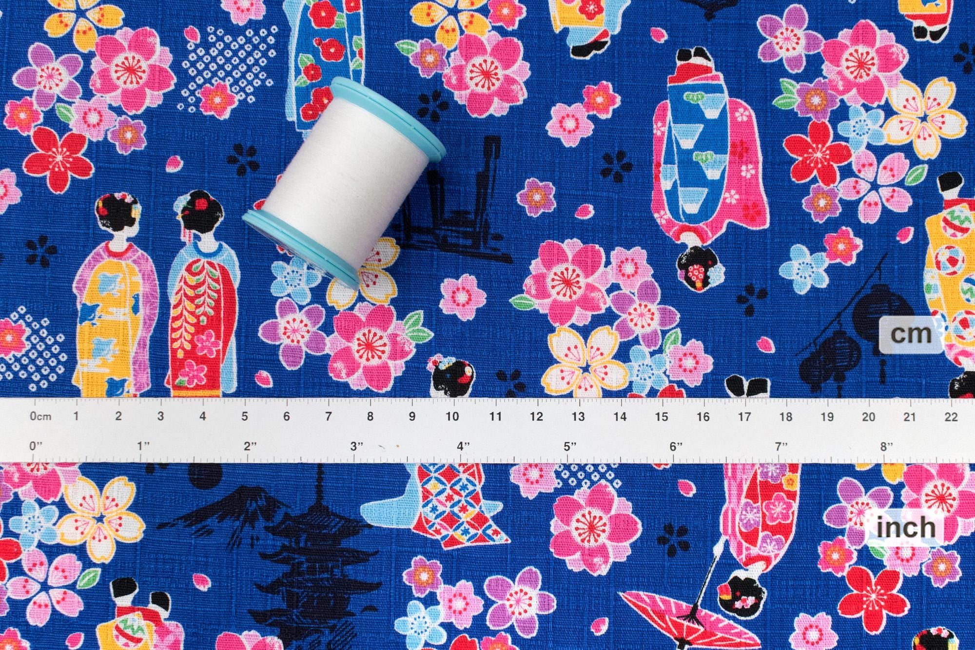 Japanese Fabric Little Maiko Dobby - E - 50cm