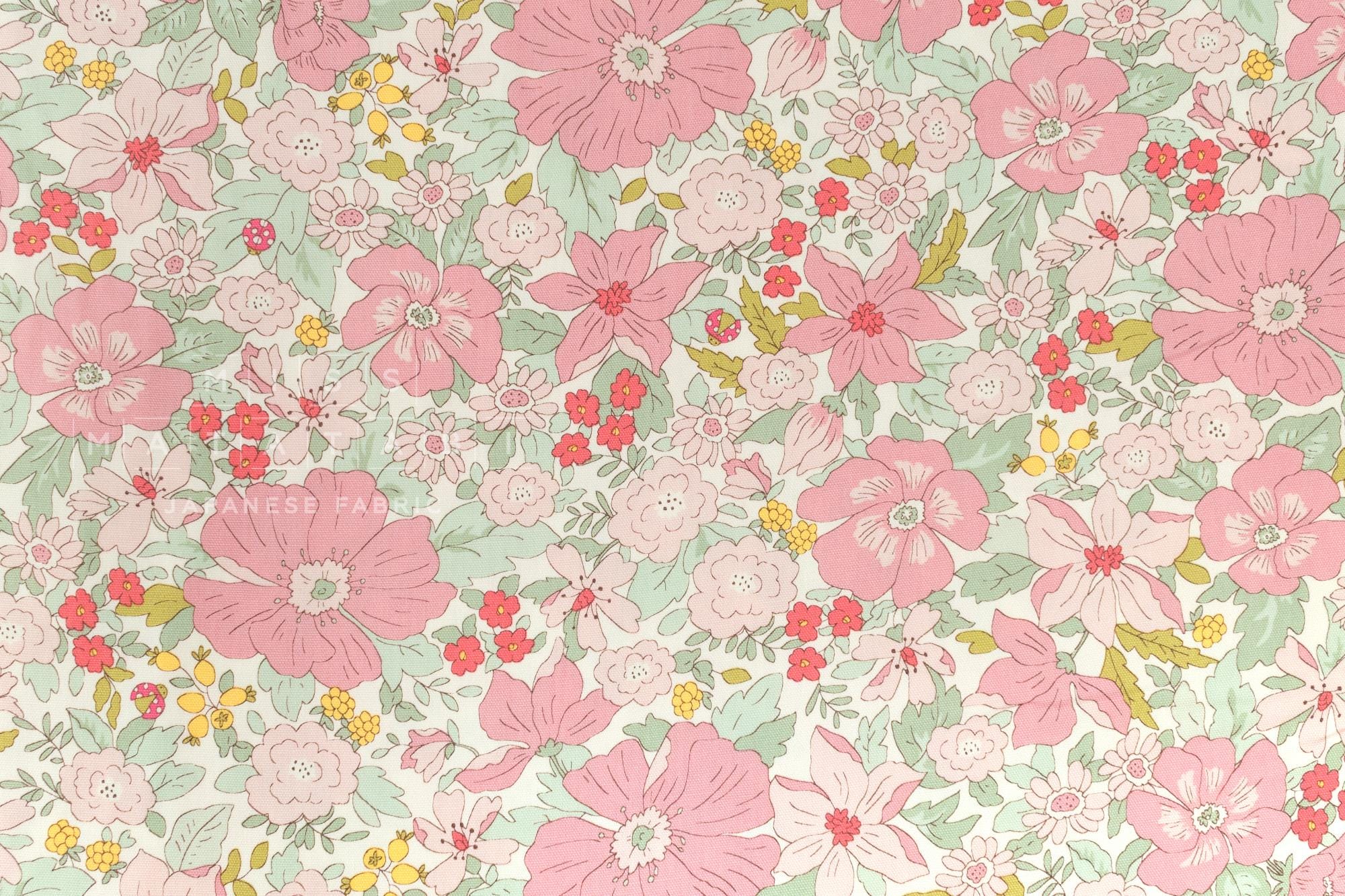 Japanese Fabric All the Flowers - pink - 50cm