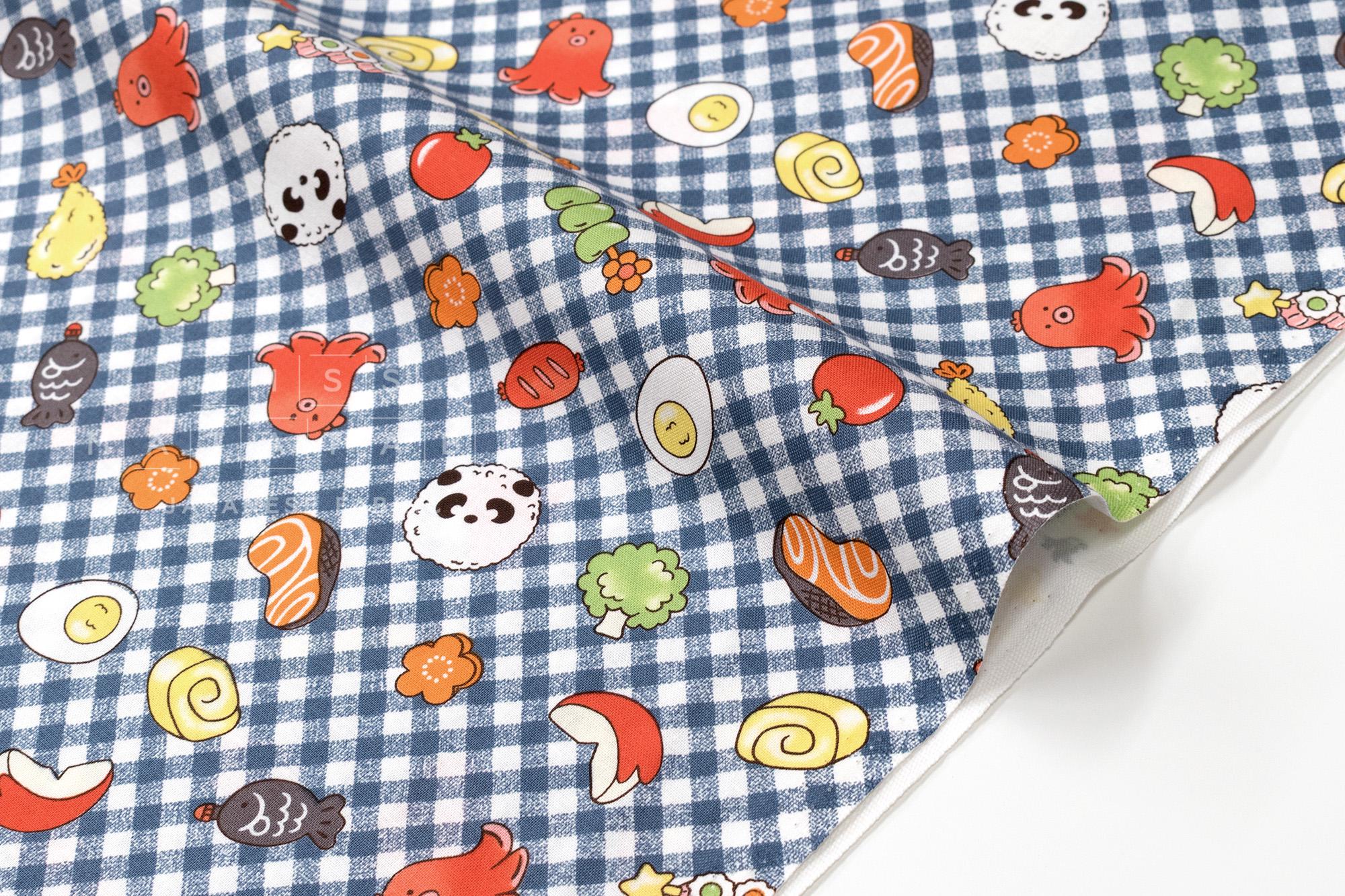 Japanese Fabric Obento - navy blue - 50cm