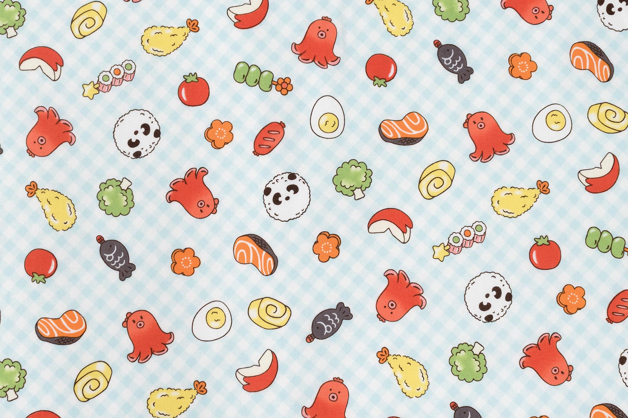 Japanese Fabric Obento - light blue - 50cm